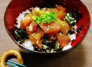 旨っ！ビンチョウマグロの漬け丼♪-レシピのメイン写真