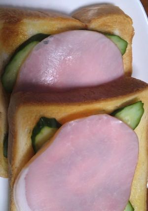 我が家の朝御飯の定番★ハムトースト-レシピのメイン写真