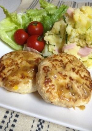 コーン入りチキンバーグ-レシピのメイン写真