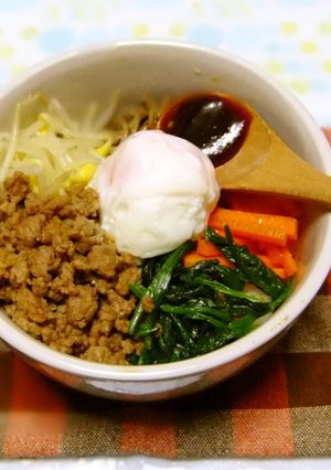 挽肉で十分！うちのおこげビビンバ丼♪-レシピのメイン写真