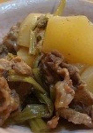 カブと豚肉の煮物-レシピのメイン写真