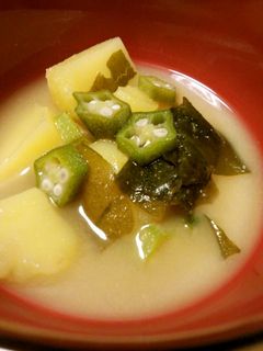 オクラのネバネバ♪♪お味噌汁-レシピのメイン写真