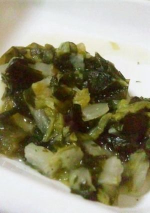 レンジ離乳食☆白菜とわかめの煮物-レシピのメイン写真