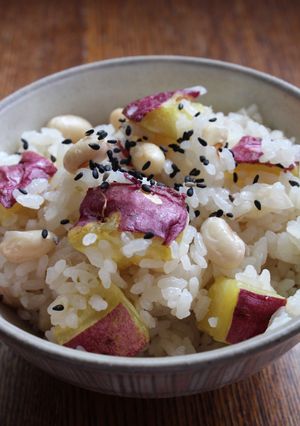柚子パンチ!揚げ芋・大豆入りさつま芋ご飯-レシピのメイン写真
