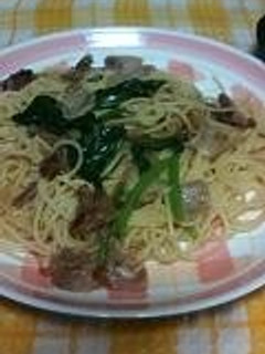 ほうれん草と豚肉のパスタ-レシピのメイン写真