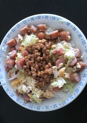 簡単ランチ 納豆キャベツ-レシピのメイン写真