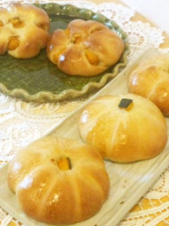 かぼちゃの形の、かぼちゃあんパン☆-レシピのメイン写真
