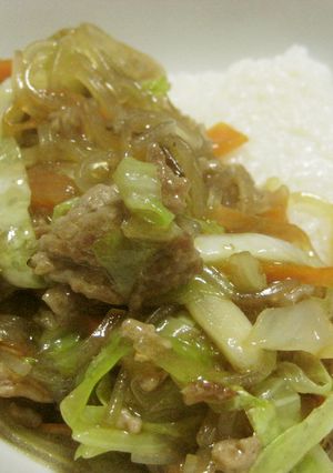 野菜もたっぷり♪マロニーのせご飯-レシピのメイン写真