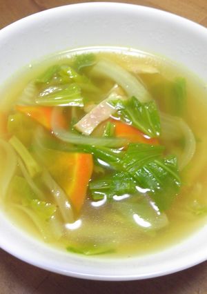 セロリの葉☆カレー風味スープ-レシピのメイン写真