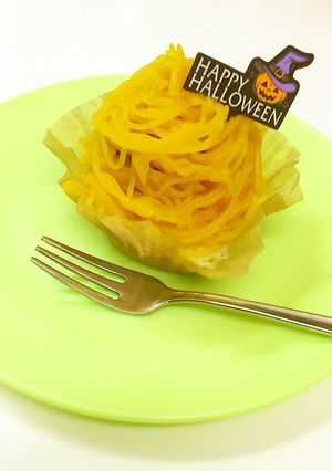 ハロウィン！かぼちゃのモンブラン-レシピのメイン写真
