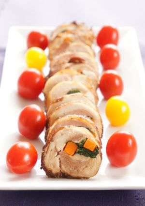 ロールチキンの野菜ジュース煮-レシピのメイン写真