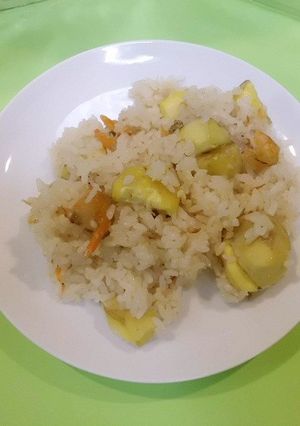 男の料理「栗ごはん」-レシピのメイン写真