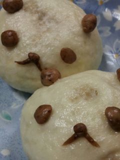 可愛いおいしい☆パンダ豚まん-レシピのメイン写真