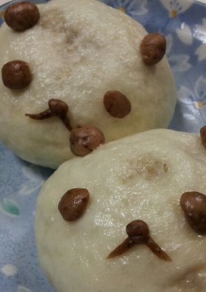 可愛いおいしい☆パンダ豚まん-レシピのメイン写真