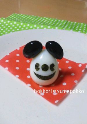 ハロウィンおかず＊うずら卵ミッキー-レシピのメイン写真