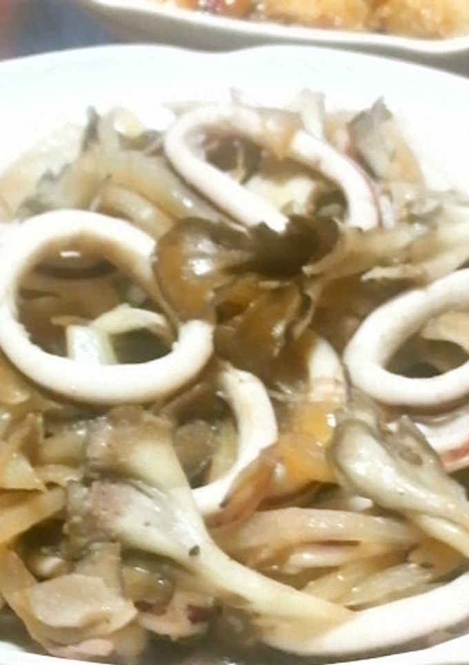 イカと舞茸のバター醤油炒め-レシピのメイン写真