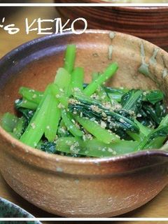 【農家のレシピ】小松菜のごまあえ-レシピのメイン写真