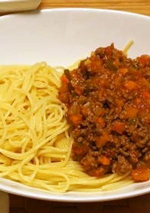 ピーマン入りミートソーススパゲティ-レシピのメイン写真