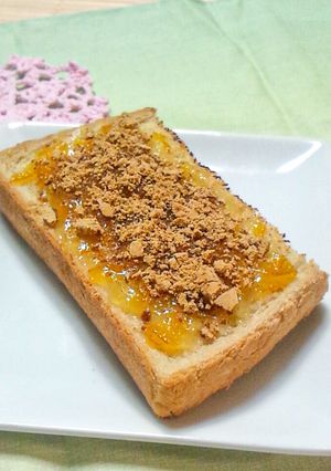 簡単♪白味噌マーマレードきな粉トースト-レシピのメイン写真