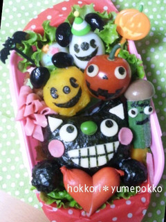 ハロウィン*キャラ弁*ニヒヒ黒猫ちゃん-レシピのメイン写真
