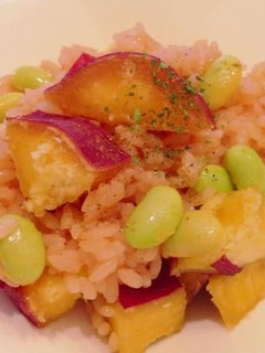 サツマイモと枝豆の山椒香る炊き込み御飯-レシピのメイン写真