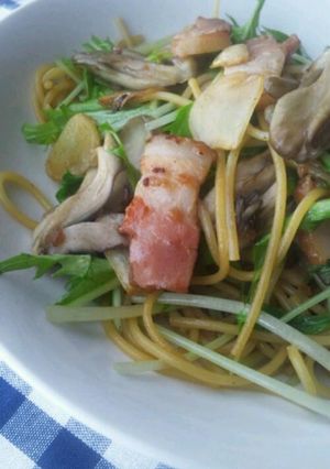 醤油麹で☆にんにくとベーコンのパスタ-レシピのメイン写真