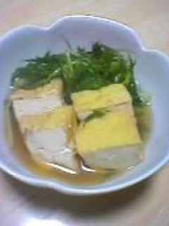 水菜と厚揚げの煮びたし-レシピのメイン写真