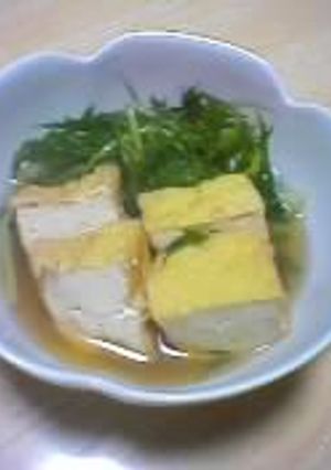 水菜と厚揚げの煮びたし-レシピのメイン写真