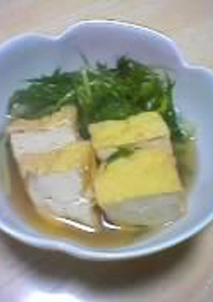 水菜と厚揚げの煮びたし-レシピのメイン写真