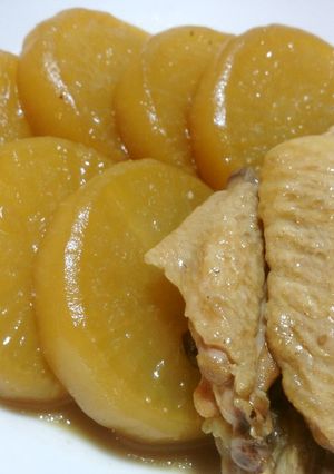 大根と鶏手羽の煮物♡-レシピのメイン写真
