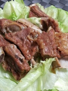 圧力鍋と焼肉のタレで簡単スペアリブ!-レシピのメイン写真