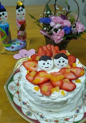 ♪雛祭り♪デコレーションケーキ-レシピのメイン写真