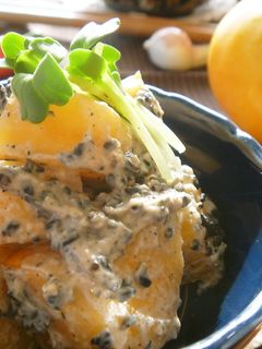 柿の和え物☆胡麻クリチヨーグルト-レシピのメイン写真