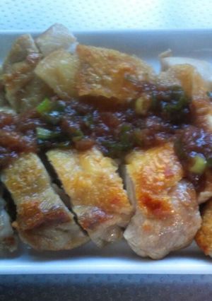 鶏肉のソテー*梅•ネギのソース-レシピのメイン写真