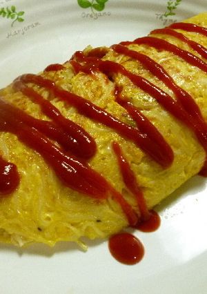 そうめん入りオムレツ-レシピのメイン写真