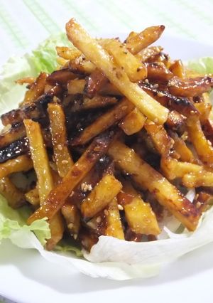 お惣菜の味☆カリッと薩摩芋の甘酢絡め-レシピのメイン写真