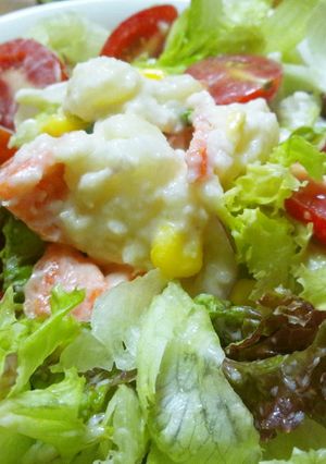 青じそドレッシングでコンビサラダ-レシピのメイン写真