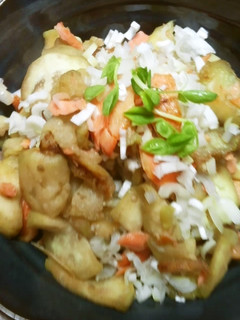 なすと塩鮭の炒め物!-レシピのメイン写真