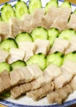 【豚と】茹で豚【きゅうり】-レシピのメイン写真