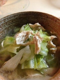 キャベツとササミの食べるスープ-レシピのメイン写真