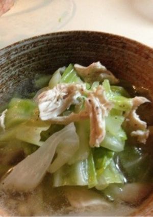キャベツとササミの食べるスープ-レシピのメイン写真