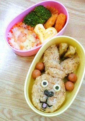 キャラ弁★ウサビッチ★プーチンおにぎり-レシピのメイン写真
