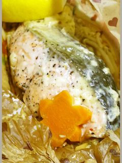 鮭のホイル焼きめんつゆにんにくマヨネーズ-レシピのメイン写真