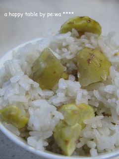 秋!栗ごろごろの炊き込みご飯。-レシピのメイン写真