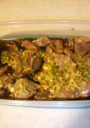 鉄分たっぷり！鶏レバーの香味漬け-レシピのメイン写真
