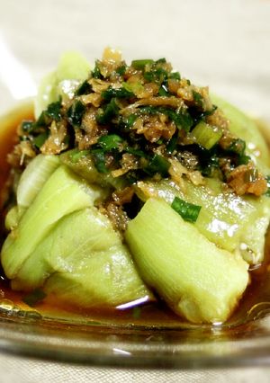野菜あと１品。レンジ蒸しなす ねぎポンで-レシピのメイン写真