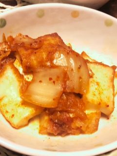 簡単!厚揚げとキムチ炒め-レシピのメイン写真