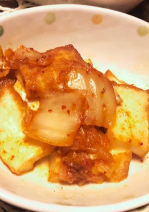 簡単！厚揚げとキムチ炒め-レシピのメイン写真