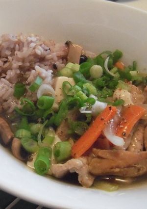 豚肉と豆腐あんかけの十五穀米丼-レシピのメイン写真