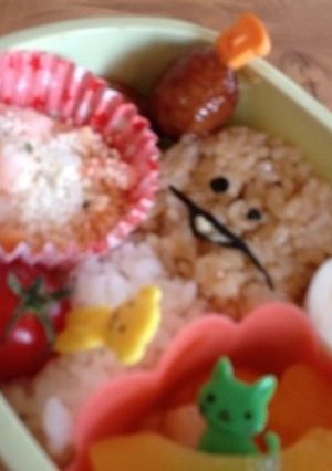なめこの簡単キャラ弁-レシピのメイン写真